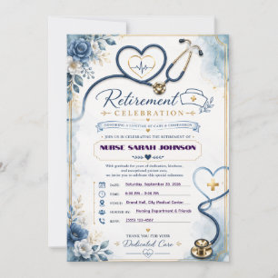 Invitation élégante pour la fête de retraite d'une