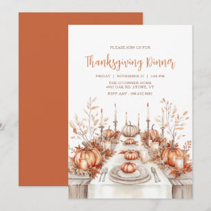 Invitation élégante pour la table de dîner de Than