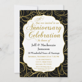 Invitation élégante pour l'anniversaire de mariage