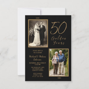Invitation élégante pour le 50e anniversaire