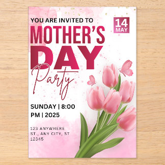 Invitation élégante pour le brunch de la fête des