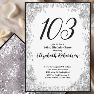 Invitation élégante pour les 103 ans Argent et Noi