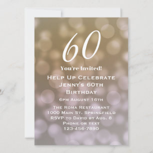 Invitation élégante pour ses 60 ans 