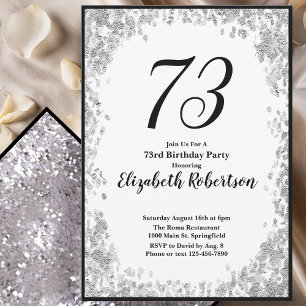 Invitation élégante pour ses 73 ans en argent