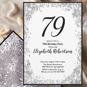 Invitation élégante pour son 79e anniversaire en a