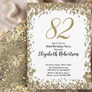 Invitation élégante pour son 82e anniversaire en o