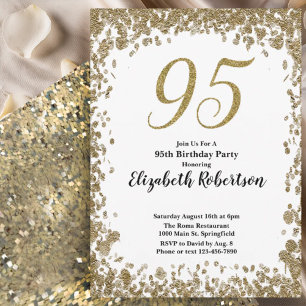 Invitation élégante pour son 95e anniversaire en o