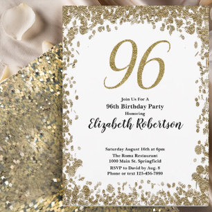 Invitation élégante pour son 96e anniversaire en o