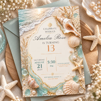 Invitation élégante pour un 13e anniversaire sur l