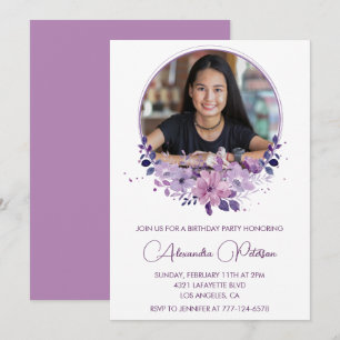 Invitation élégante pour un 14ème anniversaire Pho