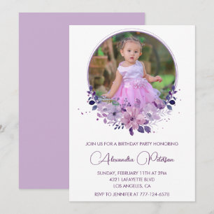 Invitation élégante pour un 4ème anniversaire Phot