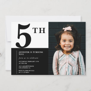 Invitation élégante pour un 5ème anniversaire Fill