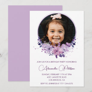 Invitation élégante pour un 7ème anniversaire Phot