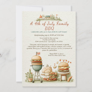 Invitation élégante pour un BBQ du 4 juillet – Des