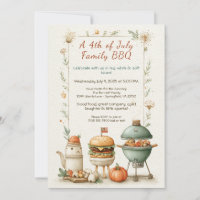 Invitation élégante pour un BBQ du 4 juillet – Des