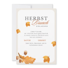 Invitation élégante pour un brunch d'automne Crème