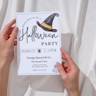 Invitation élégante pour un Halloween en entrepris