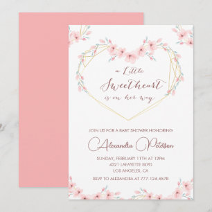 Invitation élégante pour une baby shower à la Sain