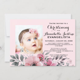 Invitation élégante pour une cérémonie de baptême