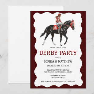 Invitation élégante pour une fête de Derby de cour