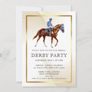 Invitation élégante pour une fête de Derby du Kent