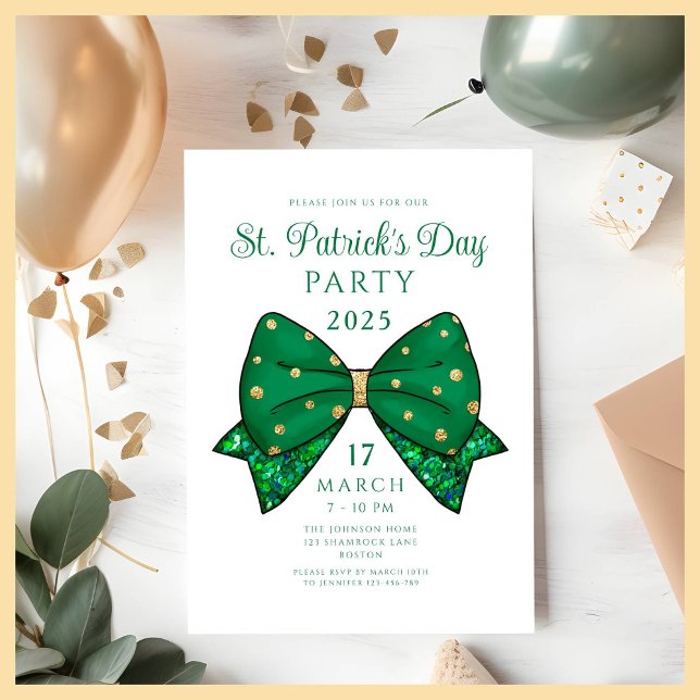 Invitation élégante pour une fête de la Saint-Patr (Créateur téléchargé)