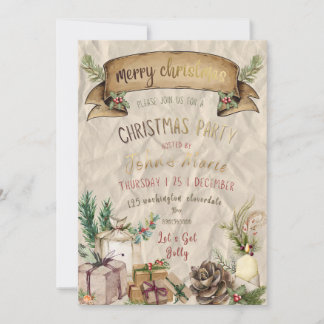 Invitation élégante pour une fête de Noël
