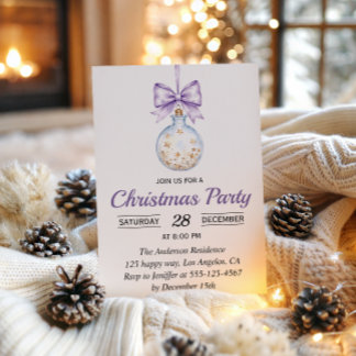Invitation élégante pour une fête de Noël