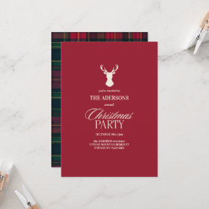 Invitation élégante pour une fête de Noël à carrea