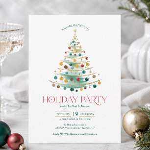 Invitation élégante pour une fête de Noël autour d