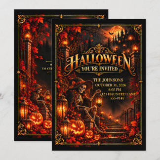 Invitation élégante pour une fête d'Halloween avec
