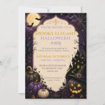 Invitation élégante pour une fête d'Halloween effr