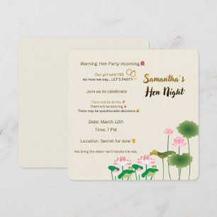 Invitation Élégante pour une Soirée de Poule aux L