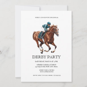 Invitation élégante pour une soirée Derby avec cou