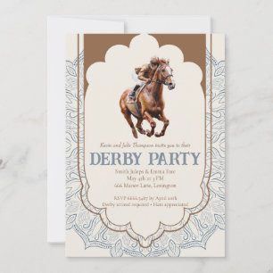 Invitation élégante pour une soirée Vintage Derby