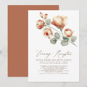 Invitation Elégante Réception Florale Moderne Automne Soirée