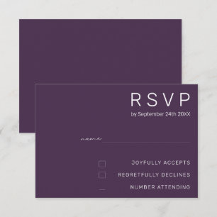 Invitation Élégante réponse de mariage moderne minimaliste pr