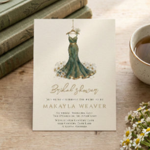 Invitation Élégante Robe de Fleurs de Marguerites pour Baby S