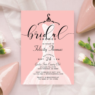 Invitation Élégante robe de mariage nuptiale douche Invitatio