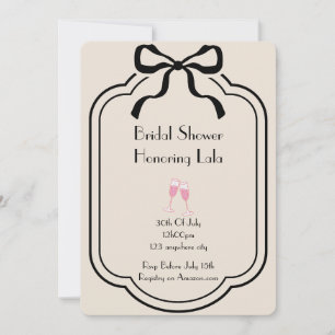 Invitation élégante rose pour une baby shower de m