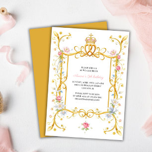 Invitation Elégante Royal Princess Girl 5e fête d'anniversair