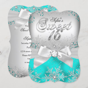 Invitation élégante Sweet Sixteen arc argenté sarc
