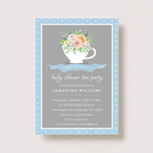 Elégante Teacup Floral Teacup Baby shower Tea Part