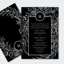 Elégante Tuxedo Noir brillant Monogramme Blanc Wre