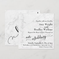 Élégante Typographie Noir sur Mariage sur Marbre 3