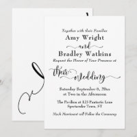 Élégante typographie subtile, noir sur Mariage bla