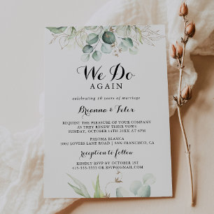 Invitation Elégante Verdure Or Nous Réalisons Le Renouveau