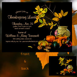 Invitation Élégante Vie Toujours Vie Automne Feuilles Thanksg