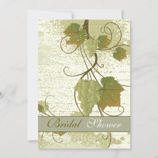 Invitation Elégante vigne mariage de automne douche nuptiale (Devant)
