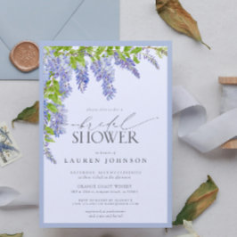 Invitation Elégante Wisteria Aquarelle Fête des mariées flora